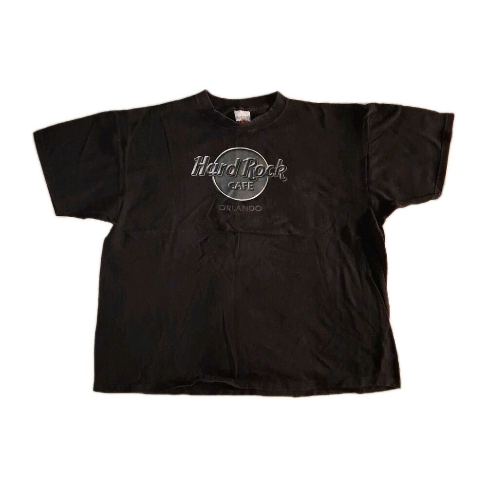 Hard Rock Cafe Orlando Black Short Sleeve Graphic T Shirt Mens XXL
